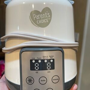 Parent's Choice White and Gray Bottle Warmer